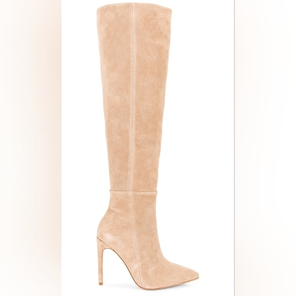 $298 REVOLVE RAYE Suede Benita Boots Ivory size 9 - Picture 1 of 14